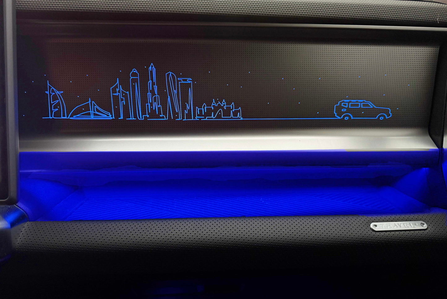 Jetour T2 side ambient light panel Dubai Edition