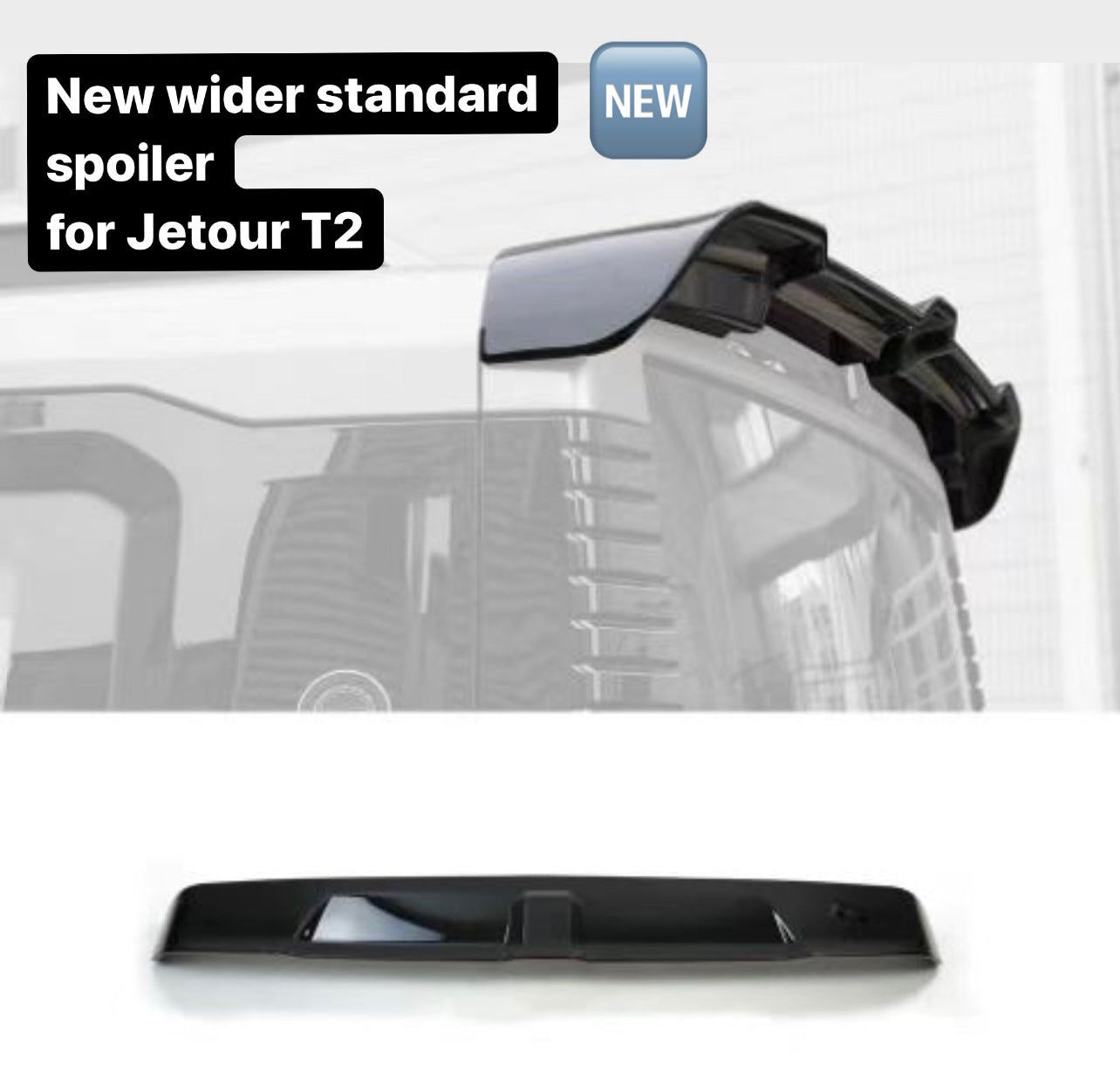 New Wider standard style tail spoiler for Jetour T2