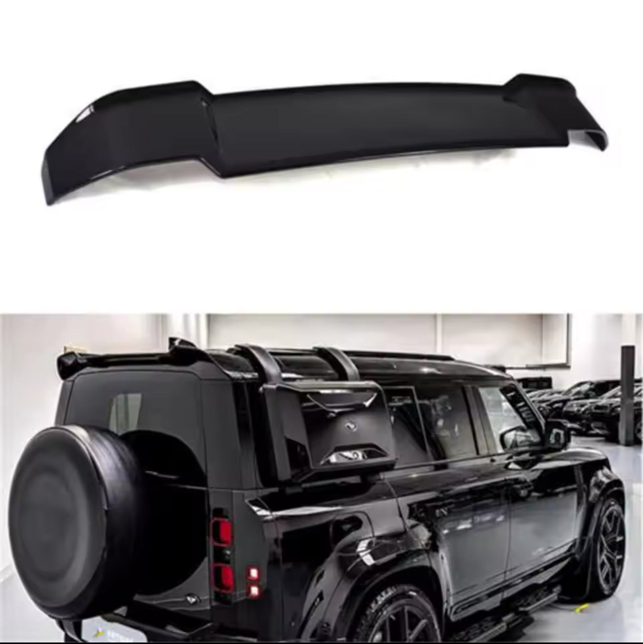 Land rover Defender spoiler high quality ABS material.