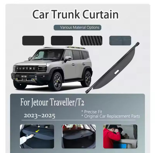 Jetour T2 Car Rear Trunk partition cover black